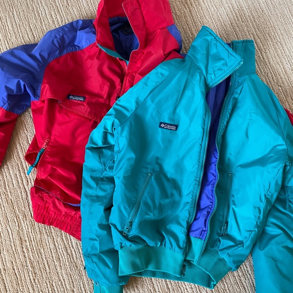 Vintage 90’s Columbia Snow Jacket Powder Keg - Red, Teal, Purple - Medium - Picture 3 of 5